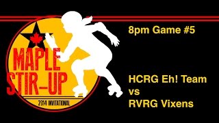 preview picture of video 'HCRG Maple Stir UP G5 HCRG Eh! Team vs RVRG Vixens  - Roller Derby'