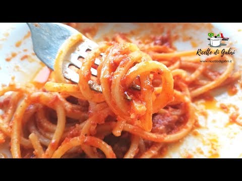 AMATRICIANA RICETTA ORIGINALE Pasta spaghetti all'amatriciana - RICETTE DI GABRI