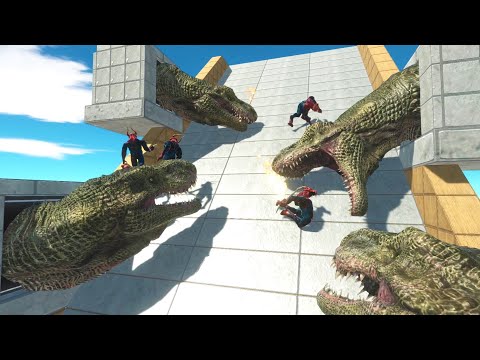 Hungry Rex Head on the Slope - Animal Revolt Battle Simulator