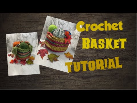 crochet basket - tutorial #basket #crochet #yarnyfibersisters