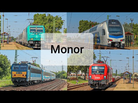 Vonatok a 100a vasútvonalon - Monor /Rail traffic in Hungary - Monor / Bahnverkehr in Monor (Ungarn)