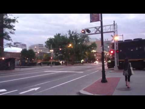 CSX Freight Train at Grade Crossing in Cambridge, MA (Spring or summer 2012)