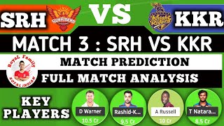 SRH vs KKR Match Dream11 Team [ Playing XI ] SRH vs KOL Dream11 | SRH vs KKR Today Match Dream11