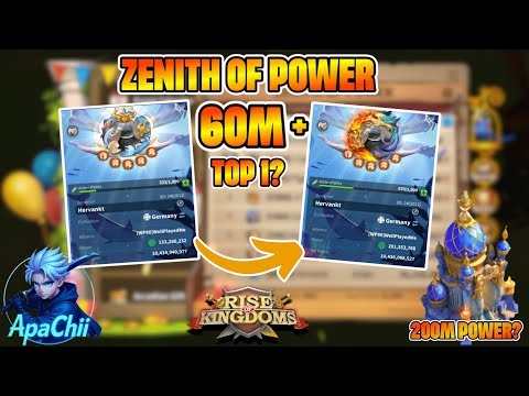 12 YEARS of speedups for Zenith of Power by Hervankt - Push to 200m Power, TOP1?! | Rise of Kingdoms