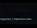 Ecloga Prima P Virgilii Maronis La Première Éclogue De Virgile