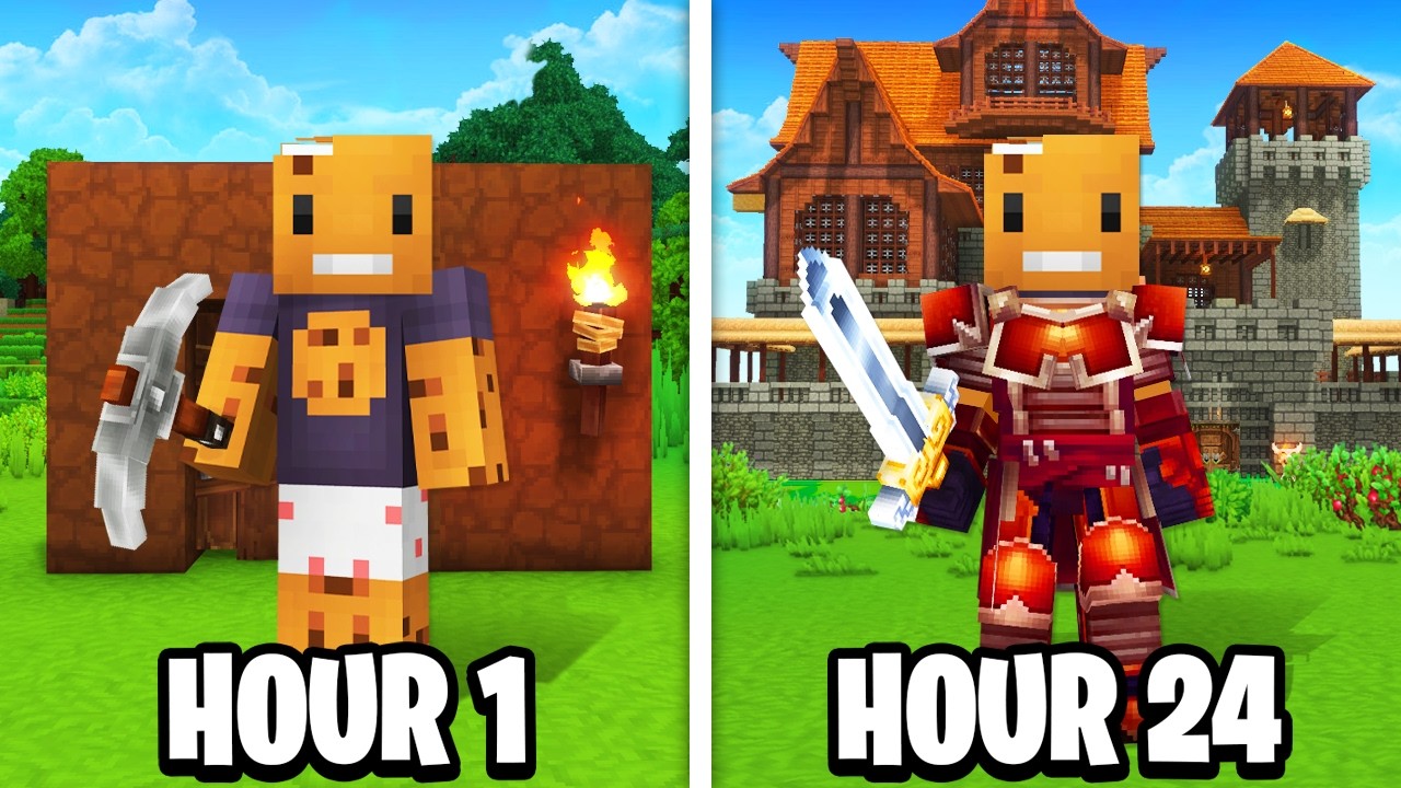 I Survived HYTALE For 24 HOURS Straight