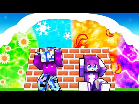 Trapped by an ELEMENTAL TSUNAMI In Minecraft!