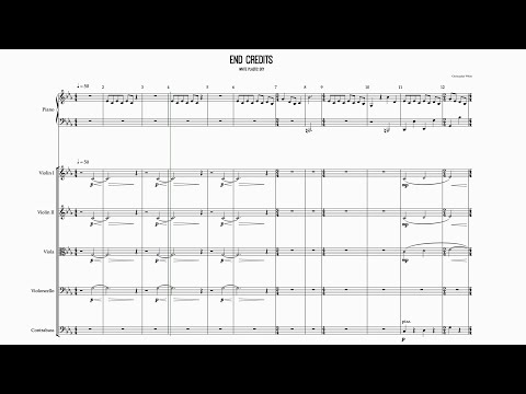 Follow along with the score: White Plastic Sky closing credits