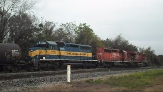 preview picture of video 'Canadian Pacific Iowa Chicago Eastern Locomotives Way Down South'
