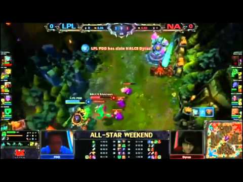 PDD Rumble 1 VS 2 Dyrus Malphite + Saint Zac & Highlights   China VS NA Shanghai Allstar MUST SEE