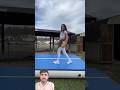 Beautiful Beech Girl Jump Flip Trampoline Backflip Jump
