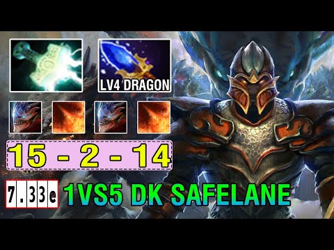 1v5 Safelane [Dragon Knight] Insane Black Dragon Carry with Max Speed Corrosive Breath Style 7.33E