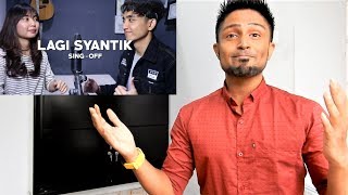 Siti Badriah - Lagi Syantik (SING-OFF) Reza Darmawangsa VS Salma REACTION