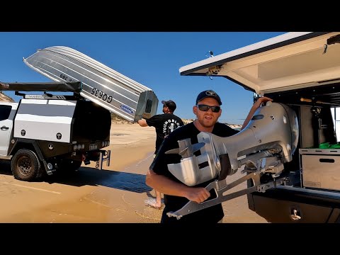 Roof Top Tinny Loader & Outboard Slide ||  ThunderFab  ||  REAL TIME, ONE MAN DEMO