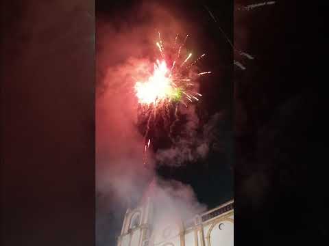 Momento de la gran quema de pólvora  en Ocamonte  Santander