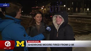 Fans react after University of Michigan fires head football coach Sherrone Moore