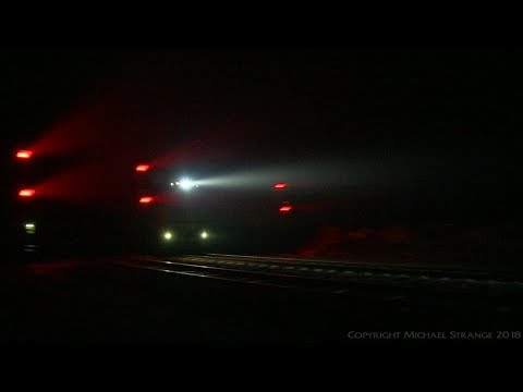 1MP5 Container Train & Light Fog At Night - PoathTV Australian Railways