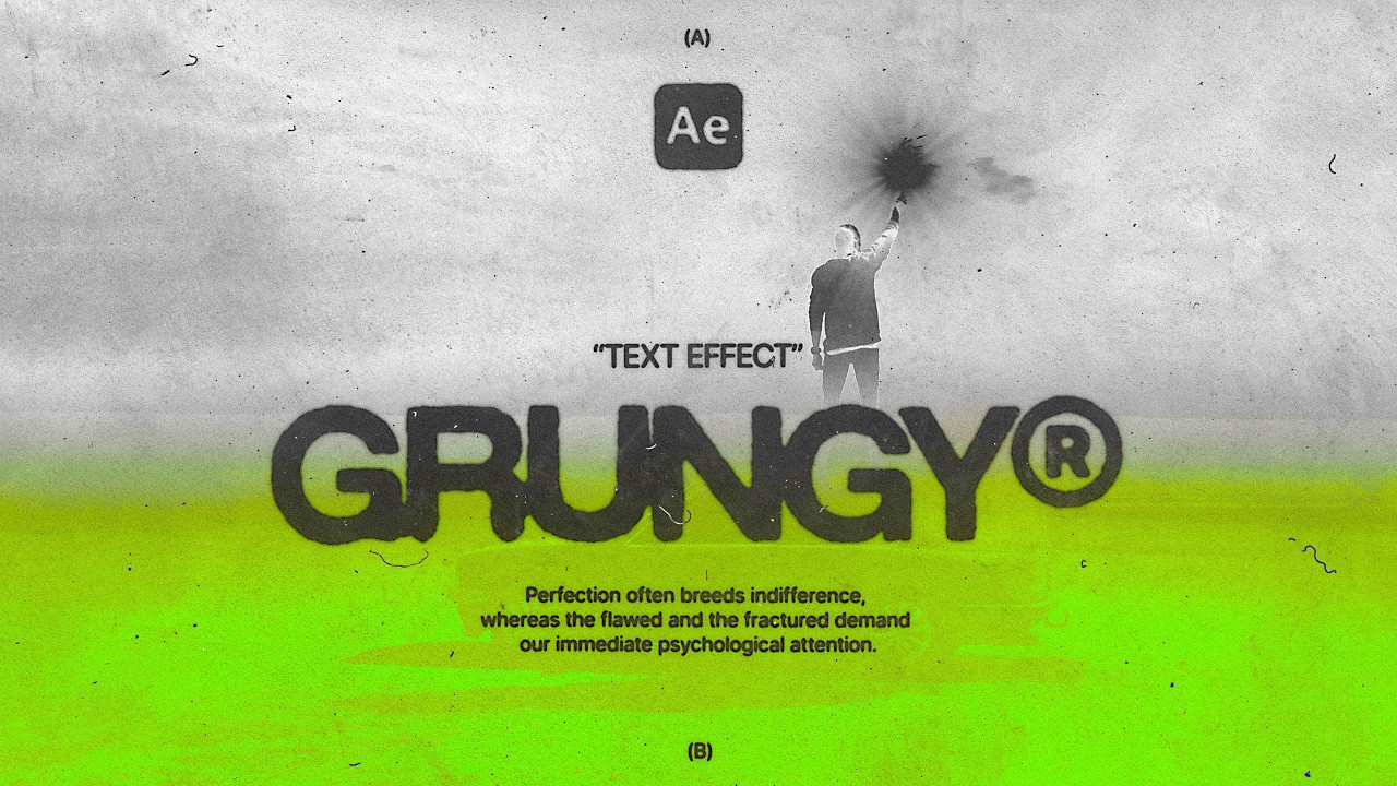 Grungy Text Effect in After Effects | Distressed Typography Tutorial