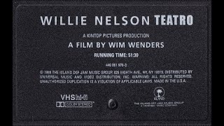 Willie Nelson - Teatro VHS  with Daniel Lanois, Emmylou Harris, Willie Nelson Director – Wim Wenders