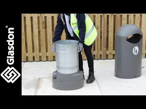 Glasdon | Jak obsługiwać kosz | Kosz na śmieci Elipsa™