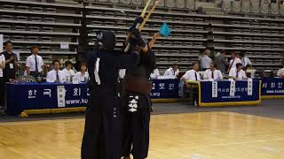 2018 한국사회인 검도대회 중년부 개인 결승전 일지 검도관 김병재 VS 인학검도장 여신욱