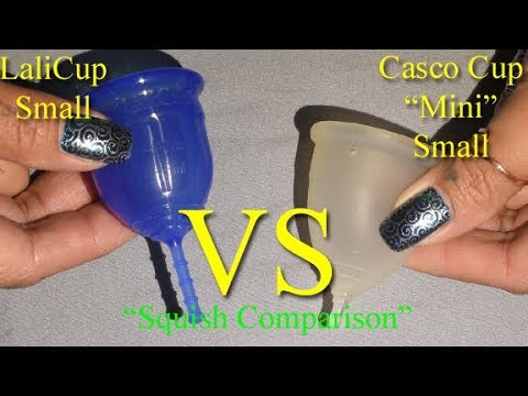 LaliCup Sm vs Casco Cup Mini "Squish" - Menstrual Cups