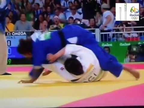 Rafaela Silva vs Sumiya Dorjsuren, for gold medal of Rio 2016 in the women's 57kg Judo. HANSOKU.