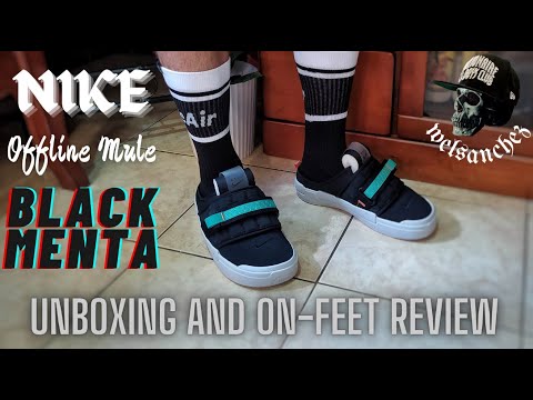 Nike Offline Mule BLACK MENTA - Unboxing and on-feet shots Music Video