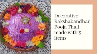 DIY Beautifully decorated Rakshabandhan Pooja Thali