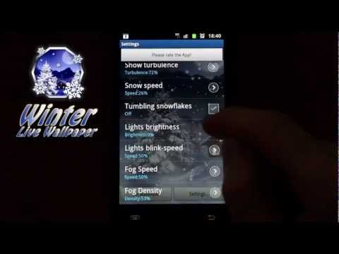 Winter Snow Xmas LWP Free Video