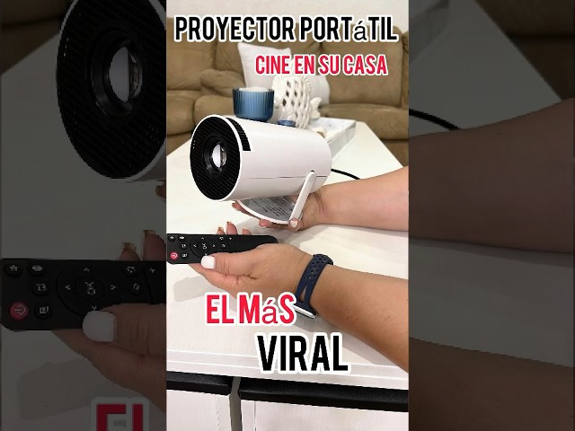 Vídeo relacionado con Mini Proyector con Bluetooth, Soporte 4K 130" Pantalla Cine Proyector con Enfoque Automático & Keystone, 5G+2.4G WiFi 6 Conexión, 180° Visión Giratoria Dar Cine en Casa, Laptop, Smartphone