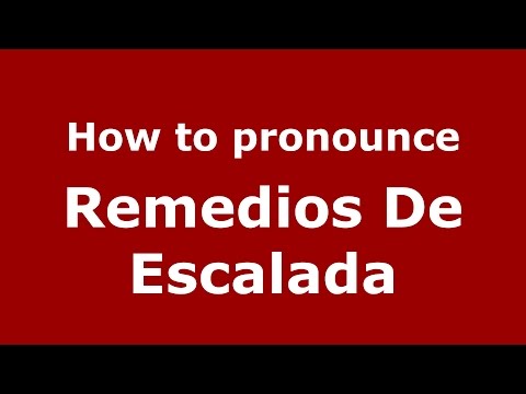How to pronounce Remedios De Escalada (Argentine Spanish/Argentina) - PronounceNames.com