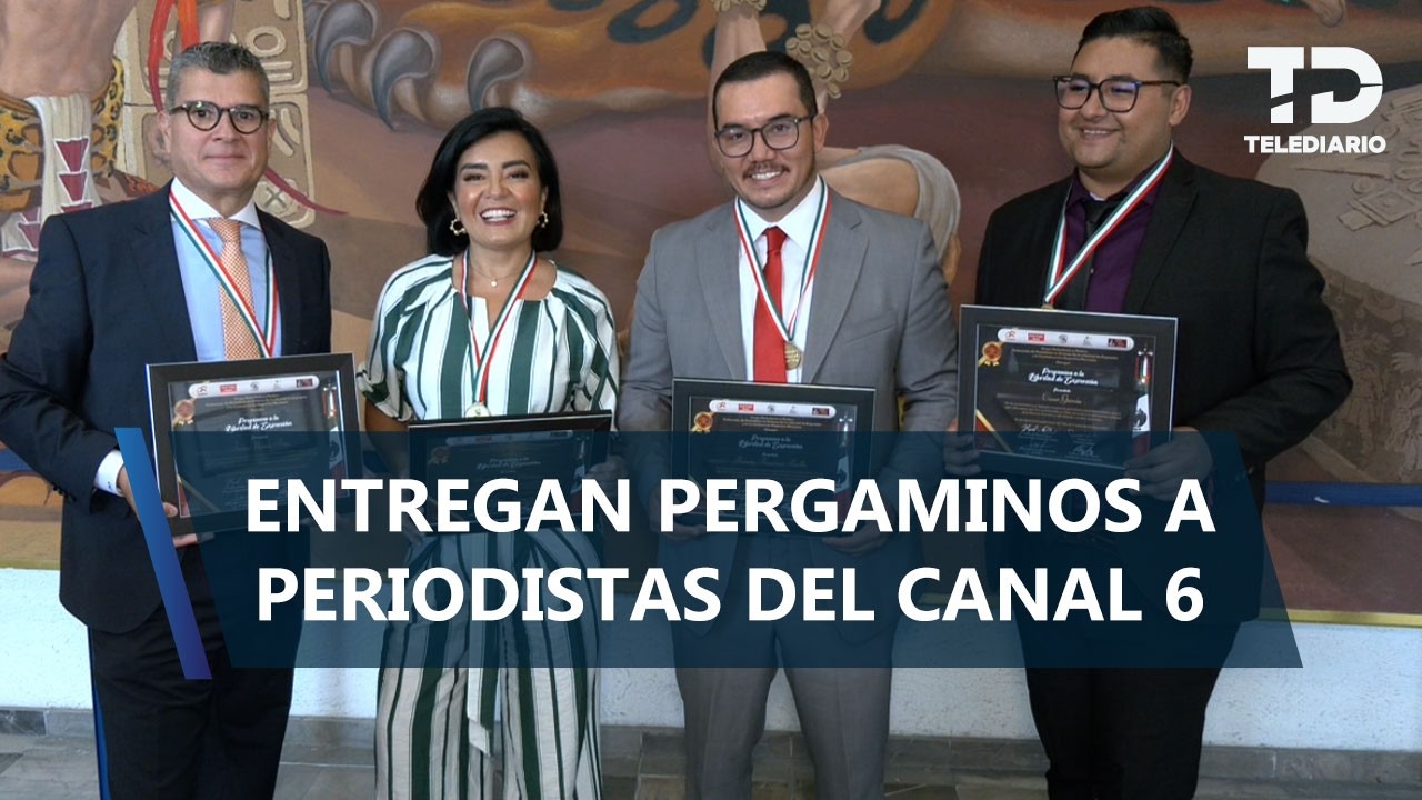Periodistas de TELEDIARIO son galardonados con el ‘Pergamino a la Libre Expresión'