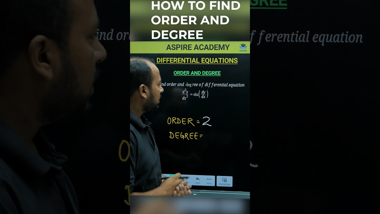 How to Find Order and Degree of Differential Equation | Class 12 Maths