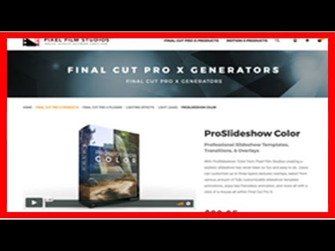Breaking News | Pixel film studios announced the release of proslideshow color for fcpx