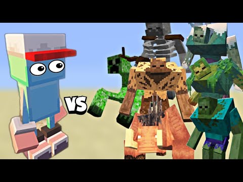 Minecraft:Ultimate showdown-Defender vs all mutants fight!