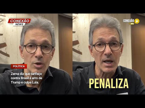 Vídeo: Zema diz que tarifaço contra Brasil é erro de Trump e culpa Lula.