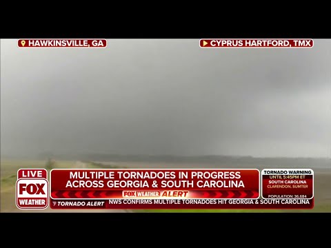 Possible Rain-Wrapped Tornado In Hawkinsville, GA