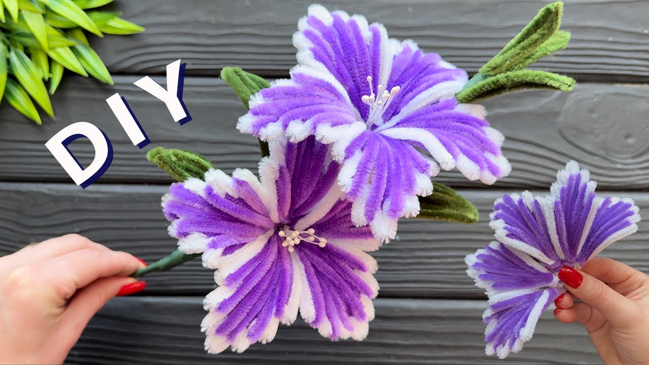 DIY Pipe Cleaner Crafts How to Make Easy Flower from Chenille Stems Pipe Cleaner Flowers Ideas