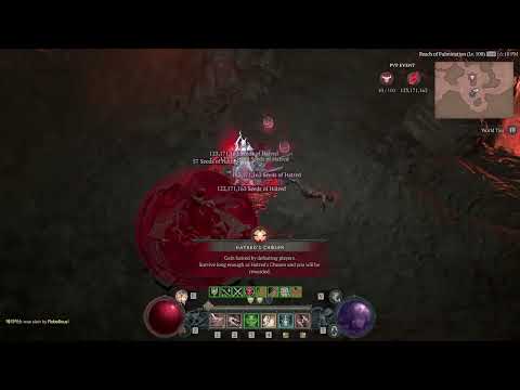 Diablo 4 PvP, caught a Necromancer extracting 492,684,709 Seeds of Hatred