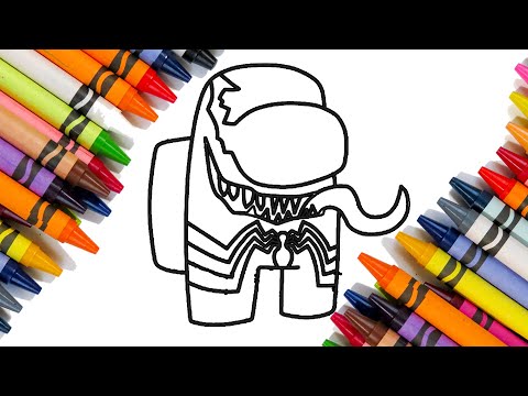 coloring page,coloring venom,coloring among us