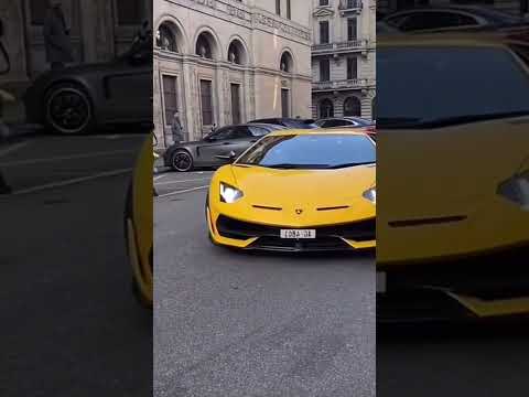 Yellow Lamborghini SVJ