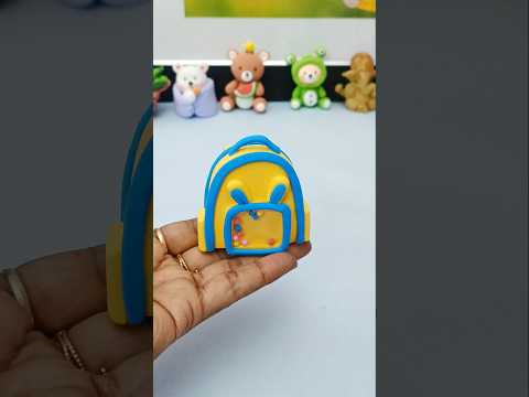 Mini Backpack Clay Art 🎒✨ | Cute & Aesthetic Clay Craft | Easy Miniature DIY Idea#youtubeshorts#diy