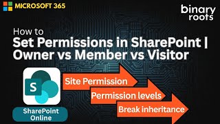 SharePoint Online Permissions Tutorial Owner vs Member vs Visitor thumbnail