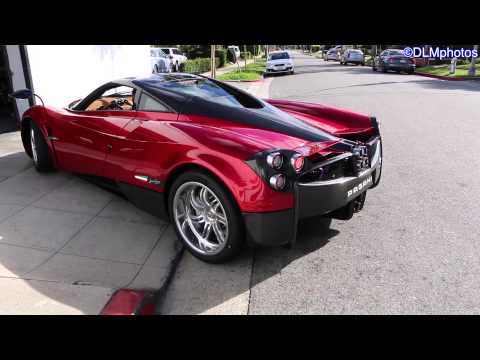 New RED Pagani Huayra Arrives in LA - FIRST Look!