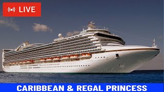 SHIPS TV -  Caribean Princess & Regal Princess Cruise Ships Departing Port of Southampton (LIVE)