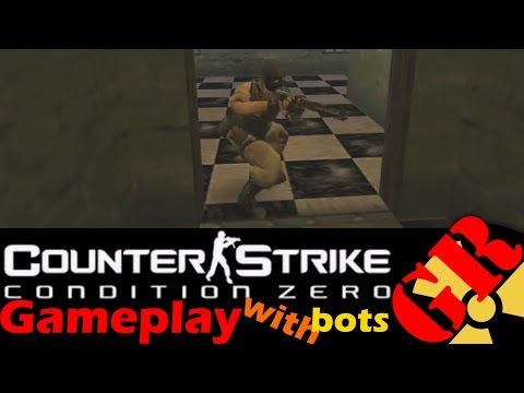 Counter-Strike: Condition Zero gameplay with Hard bots - Backalley - Terrorist