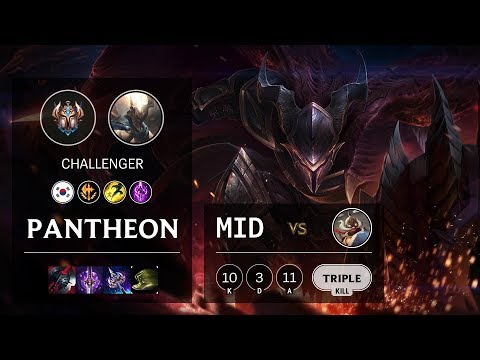 Pantheon Mid vs Corki - KR Challenger Patch 10.9