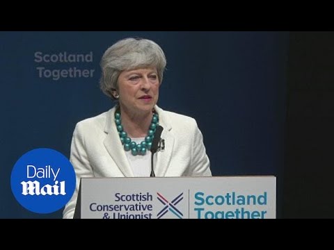Theresa May attacks SNP at Scottish Conservatives conference
