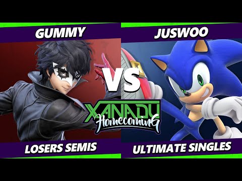 Xanadu Homecoming Losers Semis - GUMMY (Joker, Mii Swordfighter) Vs. Juswoo (Sonic) Smash Ultimate